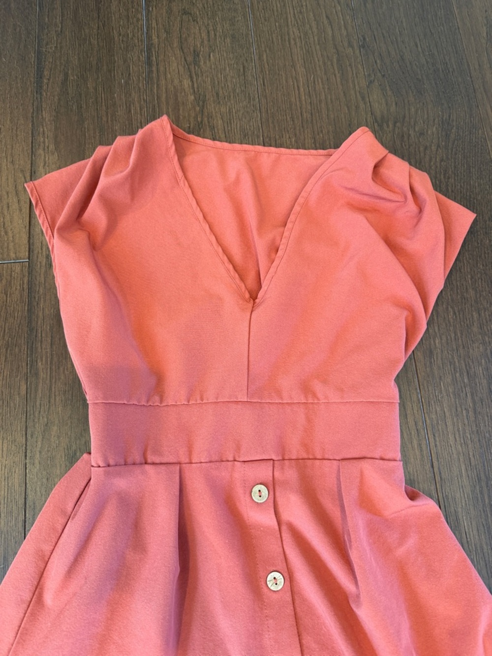 Temu V-Neck Button Waist Dress Medium - C19-033 - Picture 3 of 8